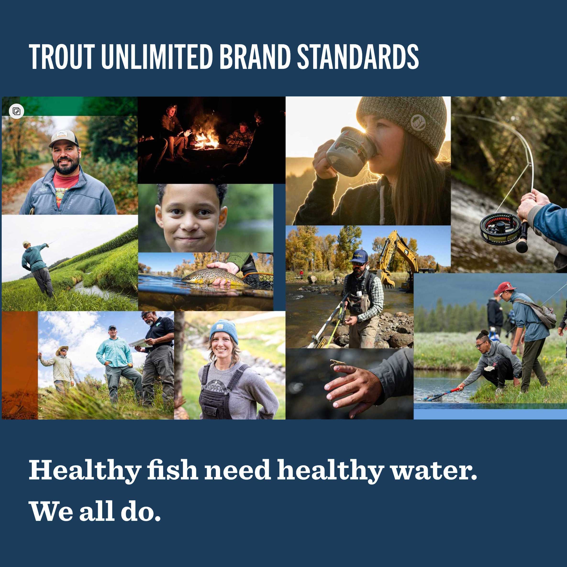 Image showing the first screen of Trout Unlimited's brand book.
